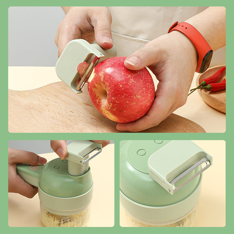 4 In 1 Handheld Electric Vegetable Cutter Set