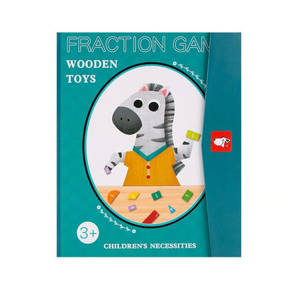 Montessori Magnetic Book Fraction Puzzle For Children
