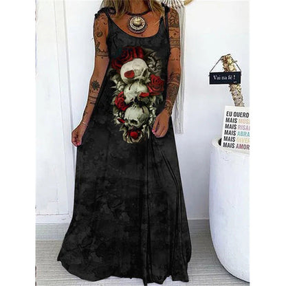 Punk Skull Loose Dress