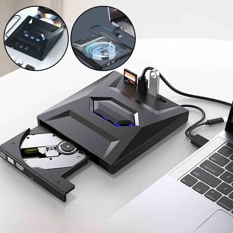 7-in-1 External USB DVD Drive & Blu-ray Player