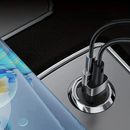 Metal Pull-Ring Invisible Fast Car Charger