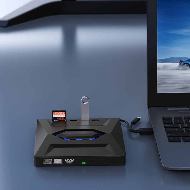 7-in-1 External USB DVD Drive & Blu-ray Player