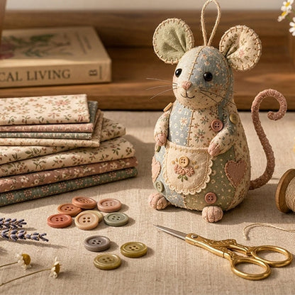 Charming Patchwork Mouse DIY Kit