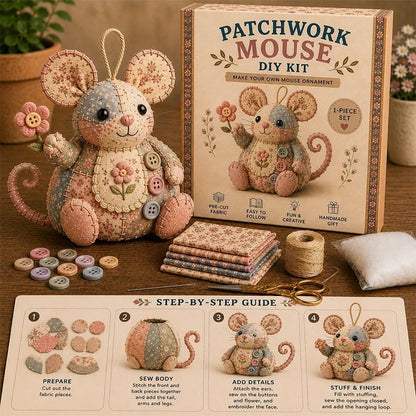 Charming Patchwork Mouse DIY Kit