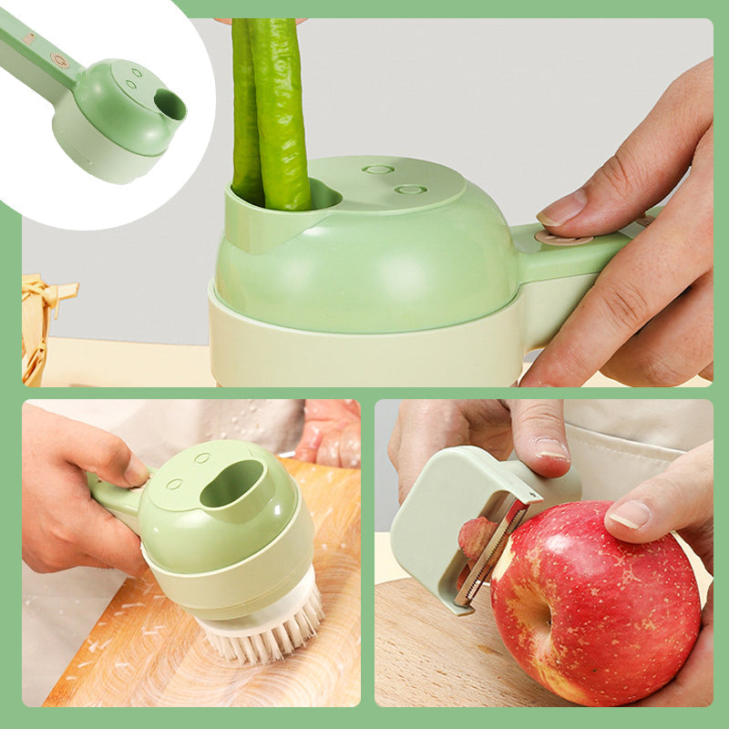 4 In 1 Handheld Electric Vegetable Cutter Set
