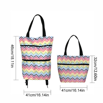 Foldable Shopping Trolley Tote Bag