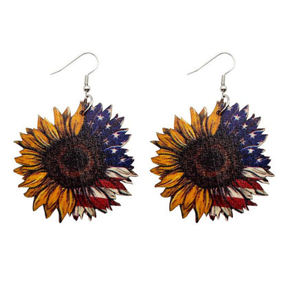 Sunflower Flag Earrings