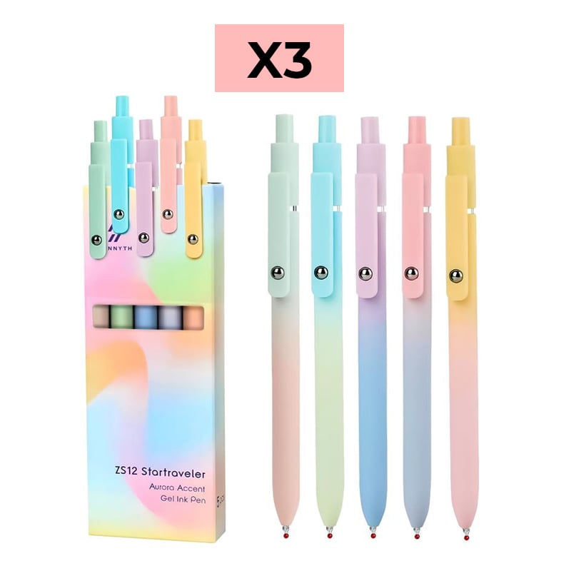 Color Push-Up Quick Dry Neutral Pen (5 PCS)