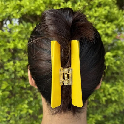 Caution Overstimulated Sign Hair Claw Clip