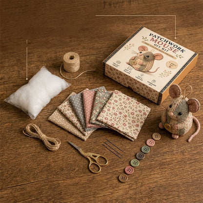 Charming Patchwork Mouse DIY Kit