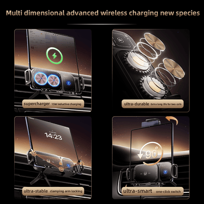 Wireless Charging Rotating Car Mount