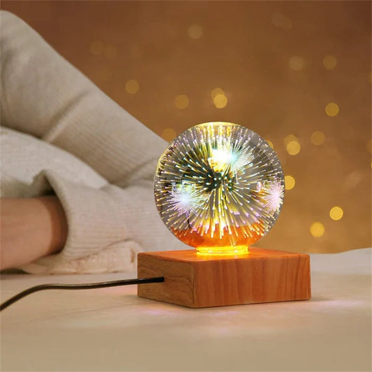 Colorful LED Crystal Ball Night Lamp