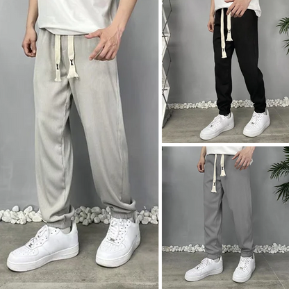 Loose Ice Silk Trousers