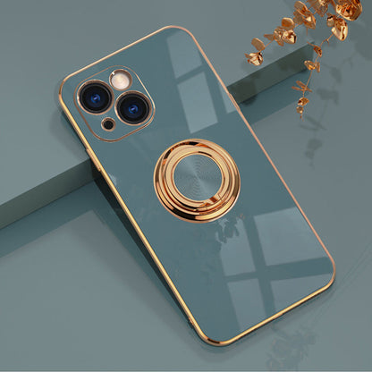 Plated Case with Ring For iPhone