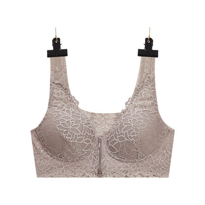 Front Zipper Sexy Lace Bra